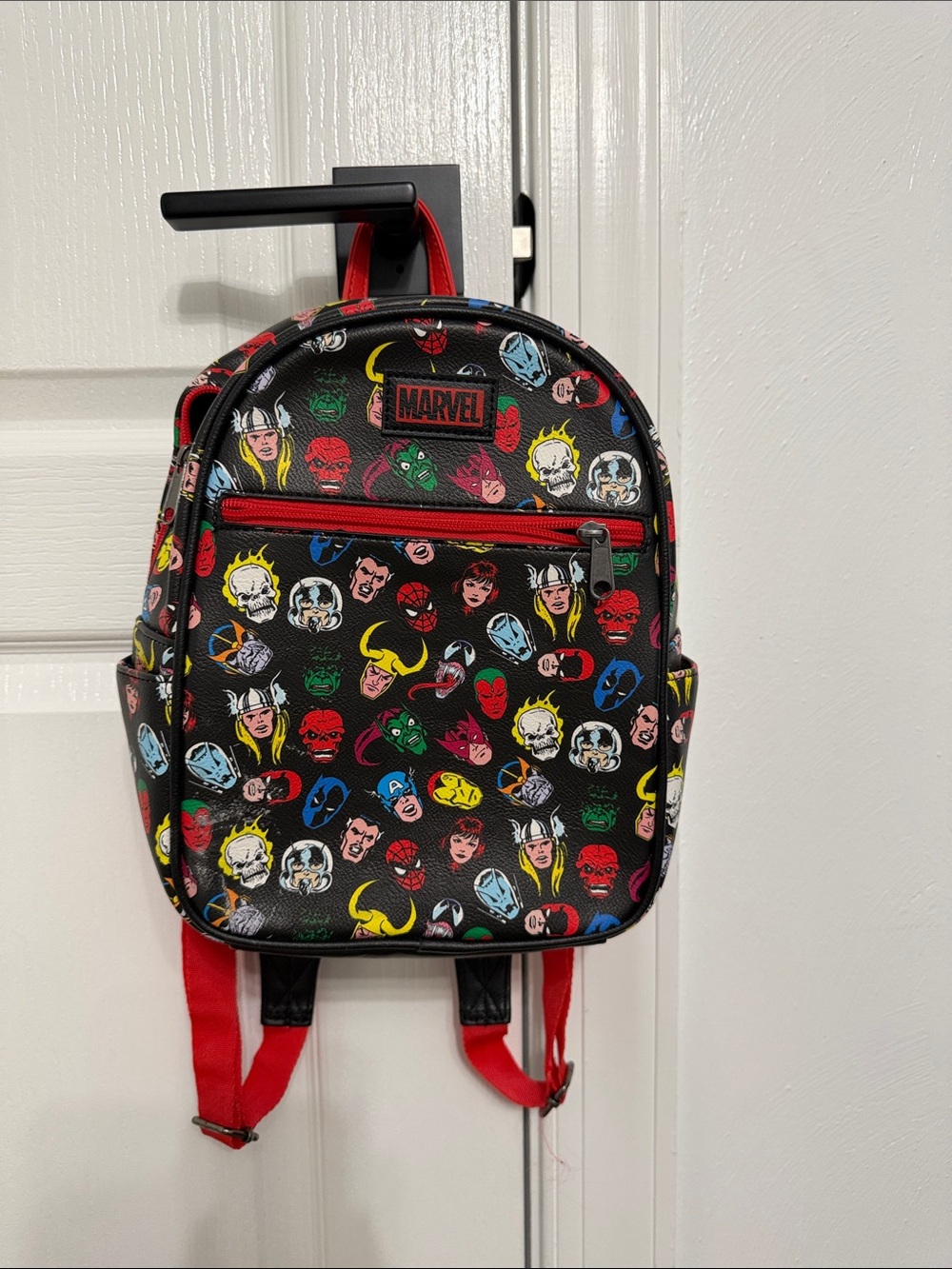 Marvel Kids Black Multicolor Character Mini Backpack